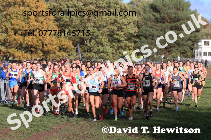 Senior Womens 2025 National Cross Country Relays, Berry Hill Park, Mansfield. Photo: David T. Hewitson/Sports for All Pics